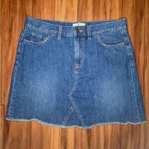 Southern Tide raw hem denim skirt - 29